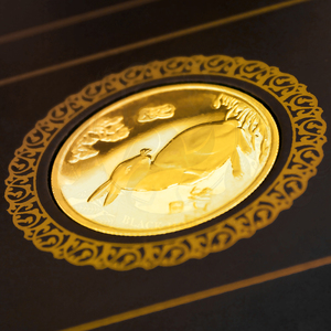 Souvenir Personalizzato: Placca Zodiacale <span class=keywords><strong>in</strong></span> Metallo e Legno Placcato Oro 24k e Monete con Foglia d'Oro, Album per Collezionisti, Regali Aziendali - Product Image 2