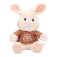 Jouet en peluche lapin en coton PP à succès, jouet en peluche lapin personnalisable, jouet en peluche lapin avec t-shirt