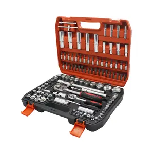 Chrome Vanadium Hand Tool Sets 108 Pcs Car Repair Tool Set Professional Vehicle Wrench Socket Tool Screwdriver Set