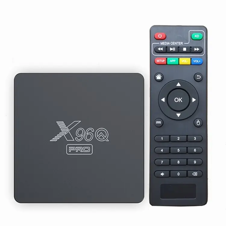 Sıcak satış fabrika doğrudan fiyat akıllı Tv kutusu q Pro Set Top Box X96q Pro 2gb 16gb Android 10 takım üst kutusu X96q Pro