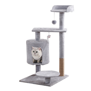 Árbol rascador para gatos al por mayor, casa para gatos integrada, ahorrador de espacio para apartamentos pequeños, juguete para gatos, poste rascador de sisal para mascotas - Product Image 6