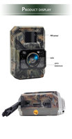 Mini caméra de chasse solaire avec batterie intégrée de 2000 mAh, caméra de surveillance de la faune, contrôle à distance Wi-Fi avec application, caméra extérieure