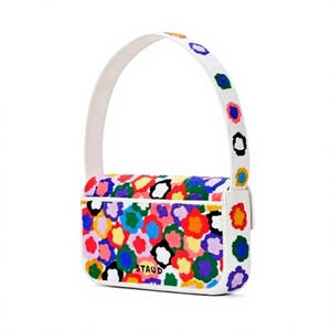 Bolso de Mano Floral Bordado de Moda, Diseño Rectangular Único, Textil de Algodón, Hecho a Mano, Bolsos de Hombro Artesanales - Product Image 1