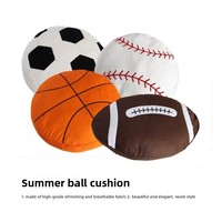 Coussin en peluche en forme de ballon de football, rembourré en polyester et coton PP, taille 31-50 cm, pour cadeau créatif, coussin ou poupée