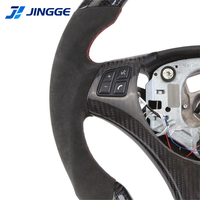 Volant en cuir personnalisé avec LED et fibre de carbone adapté aux X5 528 530 G30 G38 F30 F32 F34 F35 F36 F22 F02 E90 Sports
