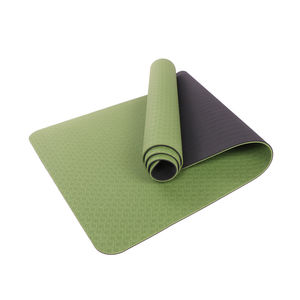 U-HOME 2025 positions de tapis de yoga recyclées vertes étanches double couleur 6mm à faible teneur en carbone, mat personnalisé - Product Image 4