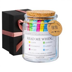 Bocal contemporain avec versets bibliques, bouteille en verre pour la prière, versets inspirants, écritures motivantes quotidiennes, célébrations religieuses - Product Image 1