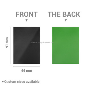 Mangas dobles mate MTG con forro negro, fundas mate para tarjetas coleccionables para tamaño estándar 2,5 "X 3,5", funda protectora para tarjetas TCG MTG - Product Image 3