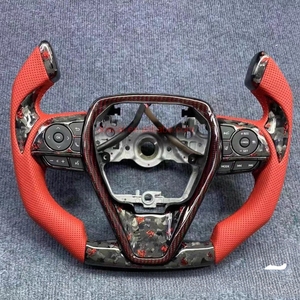 DOS พวงมาลัยรถยนต์คาร์บอนไฟเบอร์สำหรับ Lexus LX570 GX460 LM ES <span class=keywords><strong>GS</strong></span> RX Alphard Sport 2006-2017 - Product Image 5