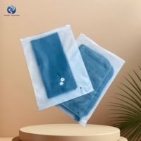 Sacs d'emballage en plastique biodégradable personnalisé, T-shirt givré zipper sac maillots de bain zip-lock vêtements sacs transparents avec logo