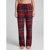 Pantalones de pijama de franela para mujer FOXA, pantalones de descanso a cuadros suaves con cordón y bolsillos, ropa de dormir cómoda para mujer
