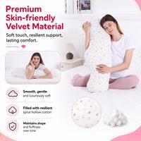 Oreiller de soutien pour la grossesse en forme de U, blanc, 100% coton, amovible et lavable, pour le dos, le ventre, les jambes et les hanches des femmes enceintes