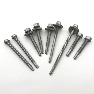 Tornillo de techo galvanizado Serie 500 #5, tornillo <span class=keywords><strong>autoperforante</strong></span> de punto de perforación, arandela de sistema de medición de pulgadas estándar DIN de acero/metal - Product Image 6