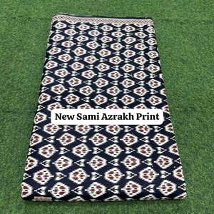 Tissu imprimé Sami Azrakh en pur coton indien, motif traditionnel fait main, doux et respirant, idéal pour les robes et l'artisanat. - Product Image 6