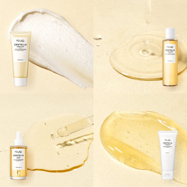 Skincare Products Oem Routine Dry Oily Skin Toner Ampoule Face Wash Moisturizer Soothing Cream Centella Skin Care Set