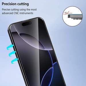 กระจกนิรภัยใสสำหรับ iPhone 17 16 15 14 13 11 Pro Max Plus ป้องกันฟองอากาศ ความแข็ง 9H ป้องกันรอยขีดข่วน - Product Image 3