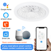 Ventilateur de plafond moderne à 8 pales réversible avec lampe LED à intensité variable, moteur CC 6 vitesses, télécommande, lumière et ventilateur de plafond pour la maison et le bureau