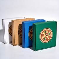 Boîtes à pizza en carton carrées jetables pour livraison, 1,5 mm d'épaisseur, boîtes à pizza en carton ondulé de qualité supérieure, boîtes à pizza personnalisées