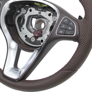 Volant modifié en cuir marron pour Mercedes Benz C GLC E S CLS <span class=keywords><strong>AMG</strong></span> Zc-213-p1 - Product Image 3