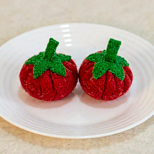 Juguetes de fieltro y lana cosidos a mano de tomate para juego de simulación, verduras de cocina en miniatura para aprendizaje infantil - Product Image 6