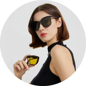 Toptan moda tasarımcısı Shades TR90 tam çerçeve UV400 katlanabilir güneş gözlüğü polarize özel güneş gözlüğü erkekler kadınlar için