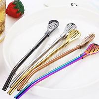Filtre à paille en acier inoxydable lavable, filtre tubulaire fait main pour Yerba Maté, outil de boisson pratique et pratique, accessoires de bar
