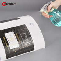 Autocollant en rouleau pour carton, activé par l'eau, encre UV, amovible, en papier, membrane imperméable, acrylique, BOPP, PET, pour scellage de sacs