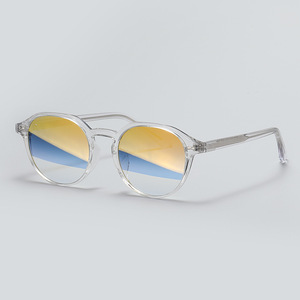Lunettes de soleil rondes à monture complète, verres miroir, protection UV 100%, unisexe, protection solaire pour adultes - Product Image 5