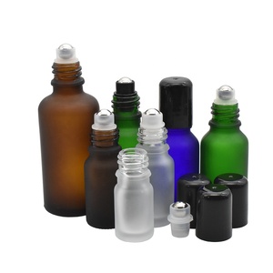 Tinh dầu mỹ phẩm mờ màu hổ phách đen cuộn thủy tinh trên chai 5ml 10ml 15ml 20ml 30ml 50ml 100ml chai nước hoa lăn thủy tinh - Product Image 1