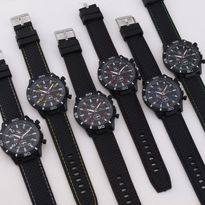 New men's watch three-eye digital sports <b>wristwatch</b> quartz strap - Product Image 4