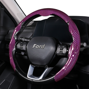 Protecteur de <span class=keywords><strong>volant</strong></span> en fibre de carbone polie durable, housse de <span class=keywords><strong>volant</strong></span> de luxe en cuir souple de qualité supérieure pour <span class=keywords><strong>Ford</strong></span> <span class=keywords><strong>Fiesta</strong></span> Mk7 - Product Image 1