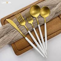Ensemble de couverts SANOSH avec logo personnalisé, cuillère, fourchette et couteau en acier inoxydable 304, qualité alimentaire, pour la restauration et les hôtels