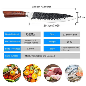 <span class=keywords><strong>Couteau</strong></span> <span class=keywords><strong>de</strong></span> chef en acier au carbone forgé marteau <span class=keywords><strong>japonais</strong></span> <span class=keywords><strong>de</strong></span> qualité supérieure Damas Cleaver - Product Image 2