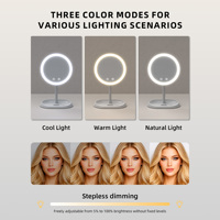 Miroir de maquillage rotatif à 90 degrés avec écran tactile et éclairage LED pour la routine beauté
