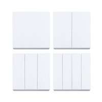 Interruptor de Luz Inteligente WiFi Tuya, Interruptor de Pared con Botón, 1/2/3/4 Canales, Compatible con Alexa y Google Home