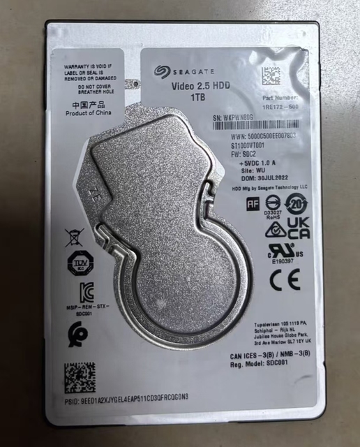 Orginal HDD ST1000VT001 1TB 2.5" Inch 7MM SATA 5400 RPM 6Gp/s Hard Disk Drive for Video 2.5 HDD