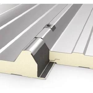 쉬운 설치 최고 가격 pu 샌드위치 패널 지붕 슈퍼 단열 재료 pu 지붕 패널 지붕 패널 냉기 로