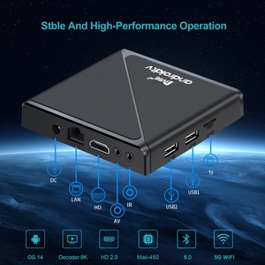 TV98 ATV PRO Set-Top Box H313 WIFI de Doble Banda 8K Android 12 Reproductor de Streaming <span class=keywords><strong>IPTV</strong></span> Integrado con Google NF OTT - Product Image 5