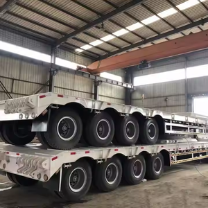Semirremolque de Plataforma Baja de Acero de 40T, Nuevo, de Alta Calidad, Suministro de Fábrica, Dos Líneas, Cuatro Ejes, 12r22.5, para Transporte de Carga - Product Image 6