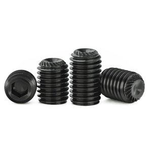 LeGood DIN916K hex with knurled head <b>set</b> <b>screw</b> M3 thread 3mm long 12.9 grade black - Product Image 1
