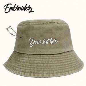 Sombrero de Pescador Bordado Personalizado para Parejas, Gorro Casual de Algodón para Uso Diario, Ajustable para Hombres y Mujeres, Ideal para Pesca, Esquí y Ciclismo - Product Image 5