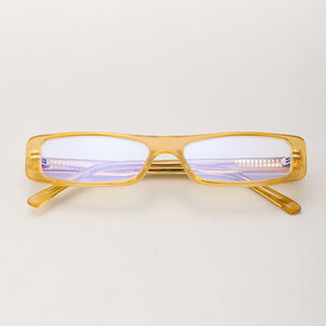 1020 高級アセテート長方形メガネ 女性用 ブルーライトカット 処方箋対応 キャンディーカラーフレーム レトロメガネ - Product Image 5