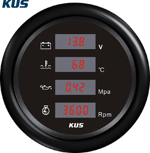 KUS SEA-V Serisi 85mm Dijital 4'ü 1 Arada Çok Fonksiyonlu Gösterge 12V/24V Evrensel Tekneler İçin - Product Image 3