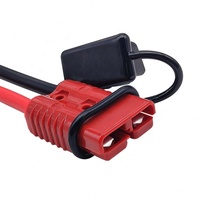 Rangkaian Kabel Baterai Tembaga 175A, Kabel Harness 2 AWG, Rangkaian Kabel Konektor Daya Forklift dengan Terminal Ring