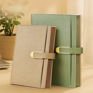 High Appearance <b>A5</b> Notebook Customized Work Meeting Notebook Imitation Leather Notebook Printed Logo - Product Image 3