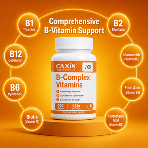 Vitamin B-Complex <strong>Tablets</strong> <strong>Adult</strong> Nutrient Supplement with B1 B2 B6 Niacin Folic Acid Pantothenic Acid OEM ODM Private Label logo - Product Image 2