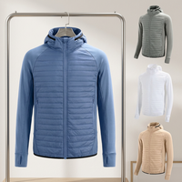 Veste matelassée légère pour homme AQTQ, veste thermique d'hiver pour la course à pied, manteau hybride imperméable en duvet pour le golf et la randonnée