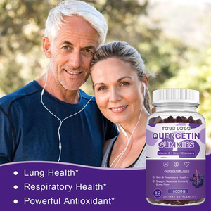 OEM 高品质强效抗氧化剂槲皮素软糖 维生素 C 接骨木浆果和锌增强免疫力 槲皮素软糖 - Product Image 6