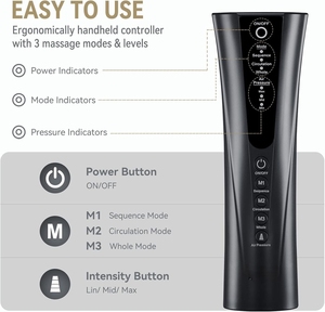 Masseur de pieds et de jambes de haute qualité, marque OEM, soulagement de la douleur, élimination de l'œdème, amélioration de la circulation, modes d'intensité réglables, alimentation USB - Product Image 4
