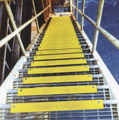 Nuso abrasivo giallo per uso esterno con battistrada in metallo zincato a caldo - Product Image 2